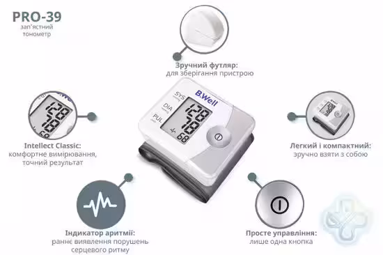 Зап'ястний тонометр B.Well PRO-39 (PRO-39-1437)